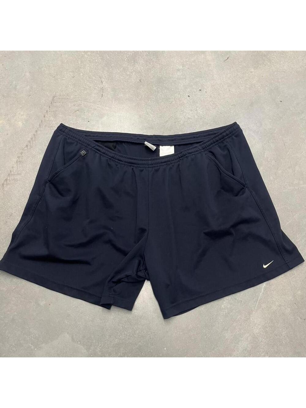 Nike Dri Fit Shorts Mens XXL Navy Athletic Gym Training Shorts Swoosh